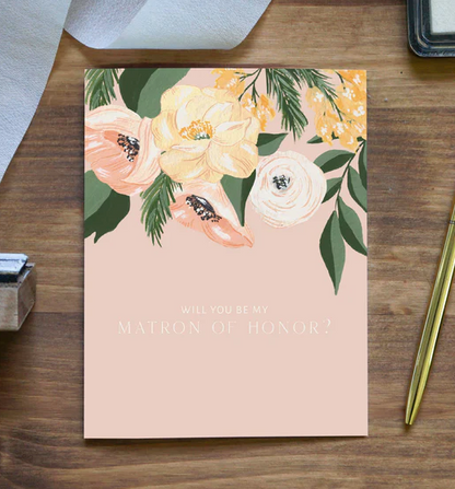 MATRON OF HONOR WEDDING CARD