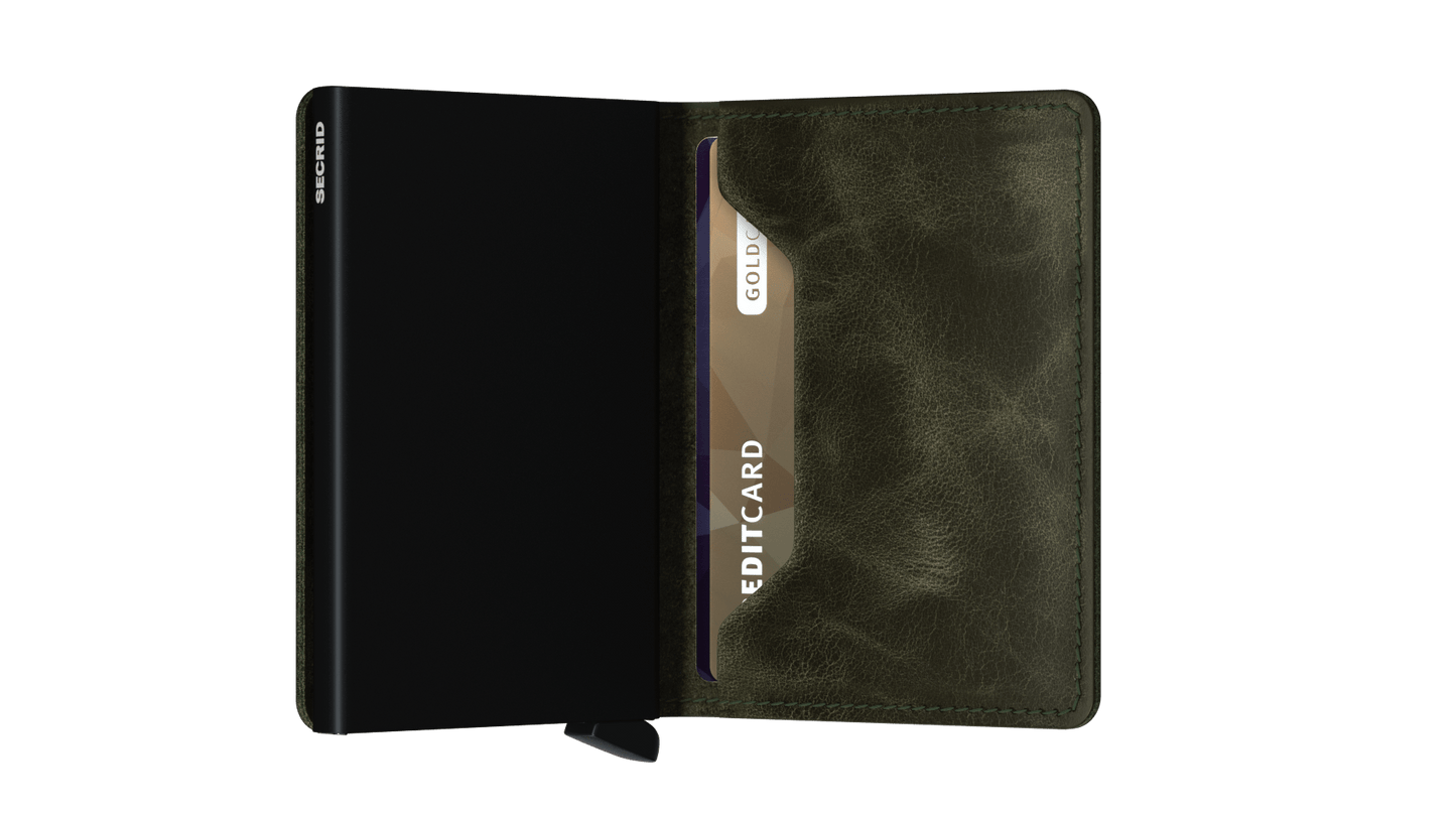 Slimwallet Vintage Olive Black