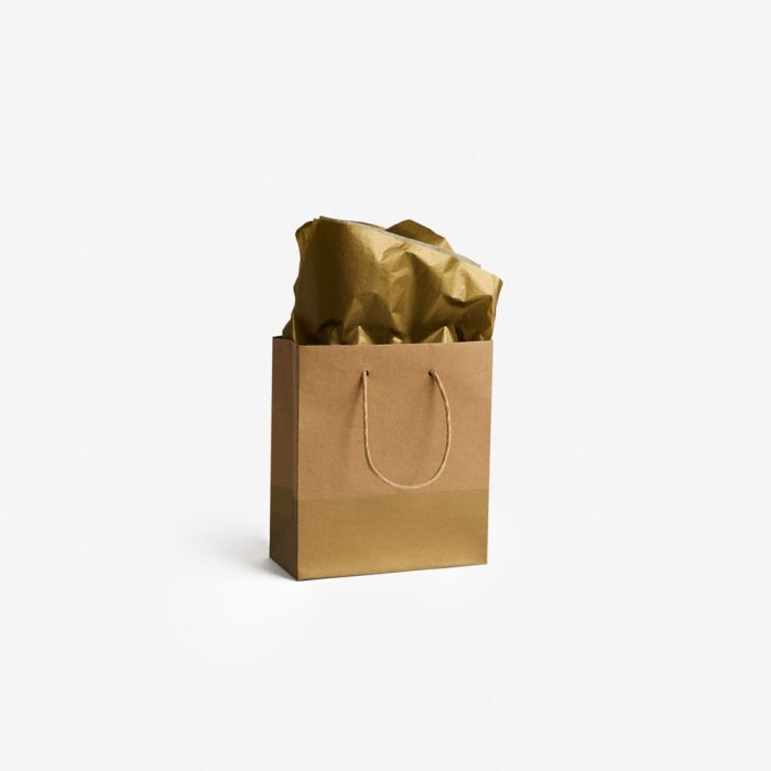 Kraft Bag Dip-Dyed Gold Bag