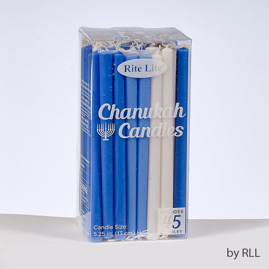 Deluxe Chanukah Blue & White Candles