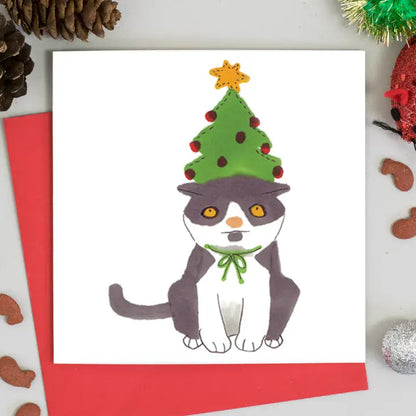 Cats in Christmas Hats 6 Assorted Christmas Cards