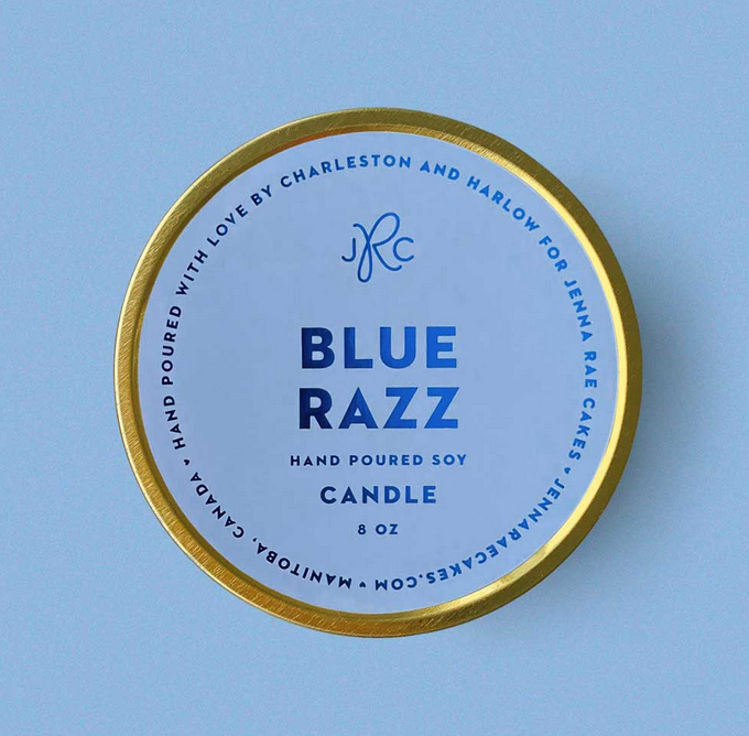 8oz Blue Razz Soy Travel Candle