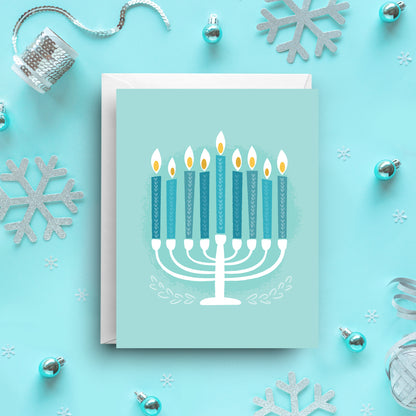 Hanukkah Menorah Card