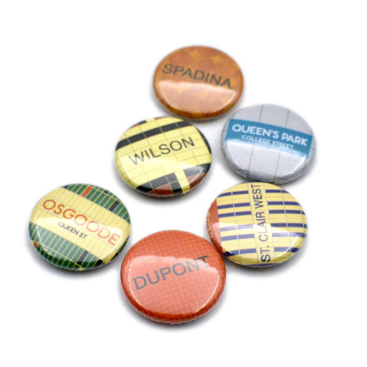 Toronto Subway Buttons - University Line