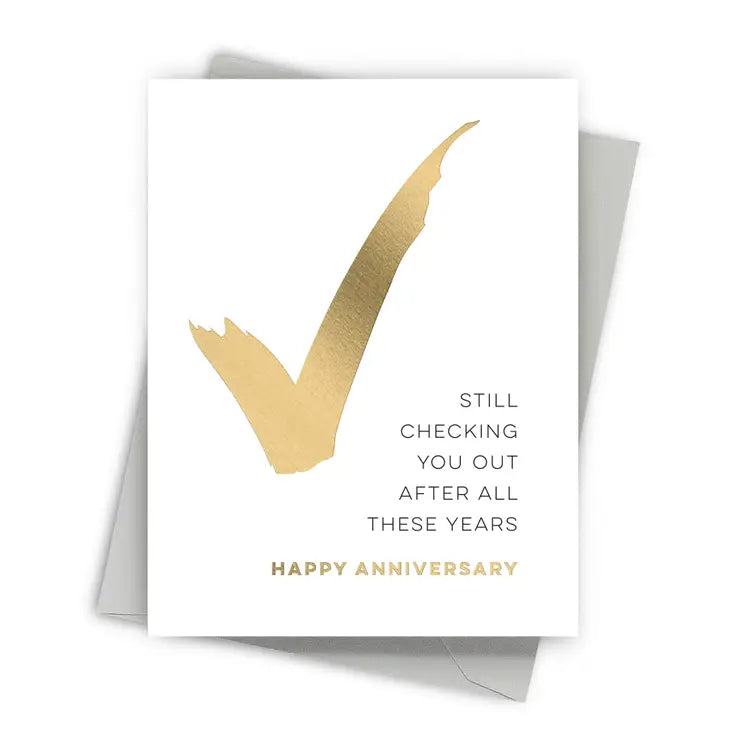 Checking You Out Modern Anniversary Card