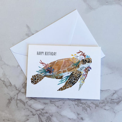 Sea Turtle Birthday Card