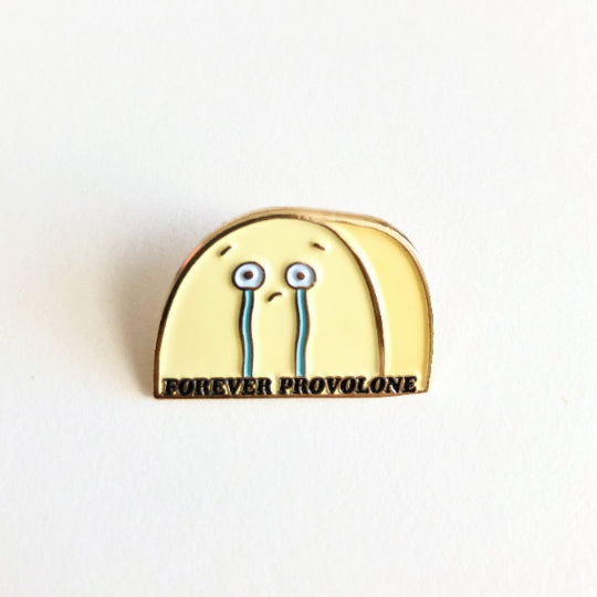 @25 Forever Provolone (Alone) Emo Cheese Lover Enamel Lapel Pin