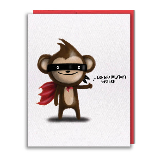 Proud Monkey Congratulations Card