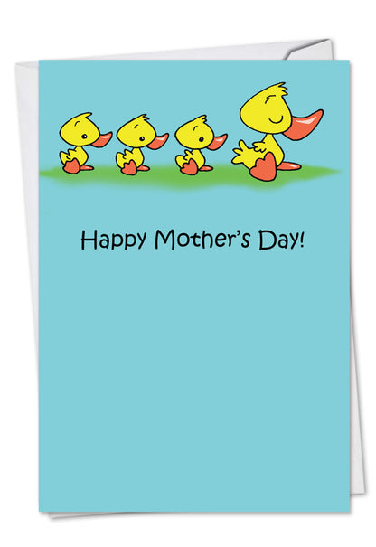 Ducklings In Line Mother's Day Card