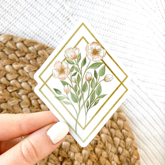 S18 Wildflower Diamonds Bouquet Sticker Vinyl Sticker