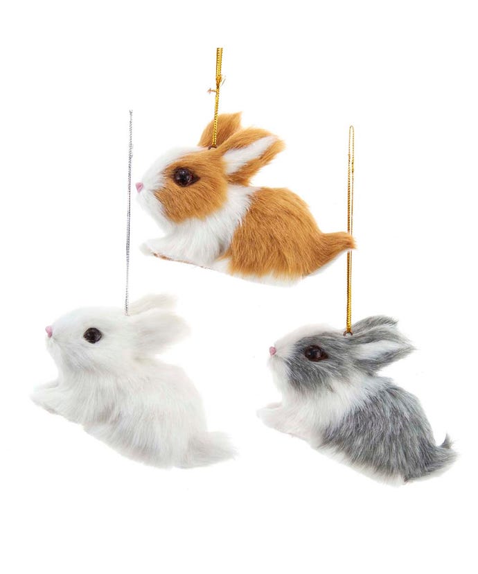 Furry Rabbit Ornament