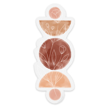 Clear Geometric Tulips Sticker