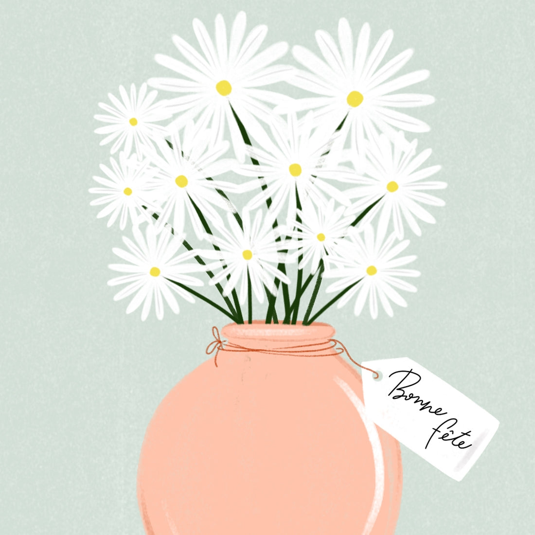 Daisies Bonne Fete Card