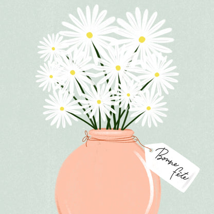 Daisies Bonne Fete Card