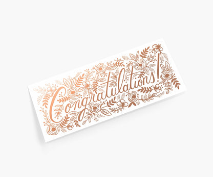 Champagne Floral Congrats Card