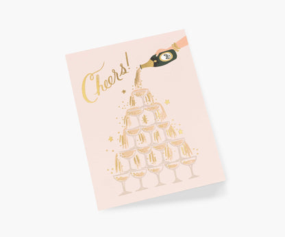 Champagne Tower Cheers Card