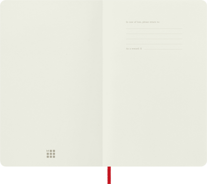 Classic Large Red Soft Cover Square Notebook