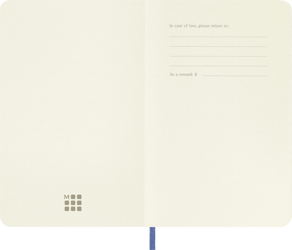 Classic Pocket Hydrangea Blue Soft Cover Ruled Notebook