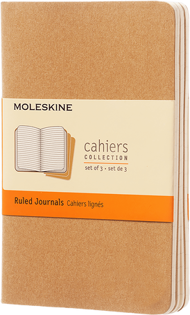 Cahier Pocket Ruled Kraft Set Of 3 Journals