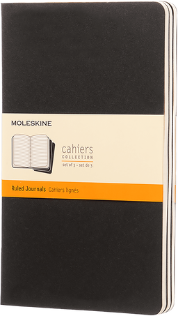 Cahier Large Black Set Of 3 Ruled Journals