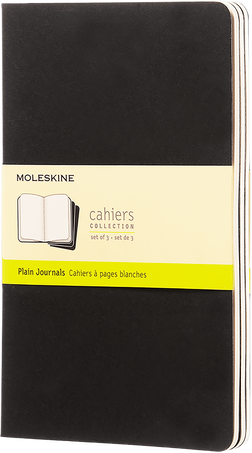 Cahier Large Black Set Of 3 Plain Journals