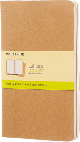 Cahier Large Kraft Brown Set Of 3 Plain Journals