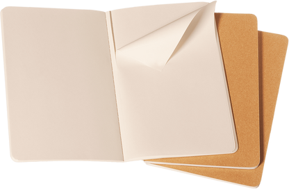 Cahier Large Kraft Brown Set Of 3 Plain Journals