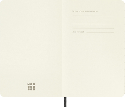 Classic Pocket Black Soft Cover Square Notebook