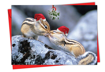 Holiday Chipmunks Smackers Christmas Card