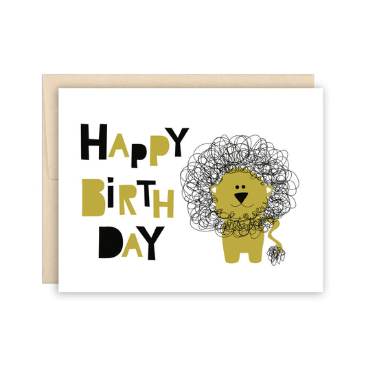 Happy Birthday Lion Greeting Card