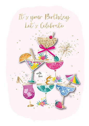 Birthday Cocktails Card