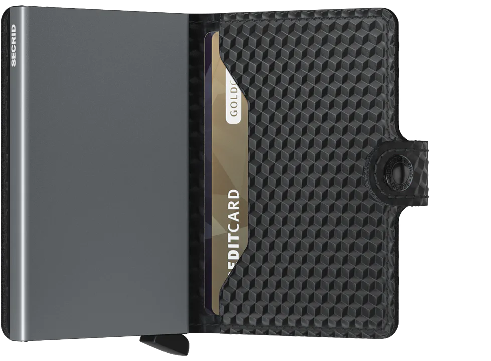 Miniwallet Cubic Black-Titanium