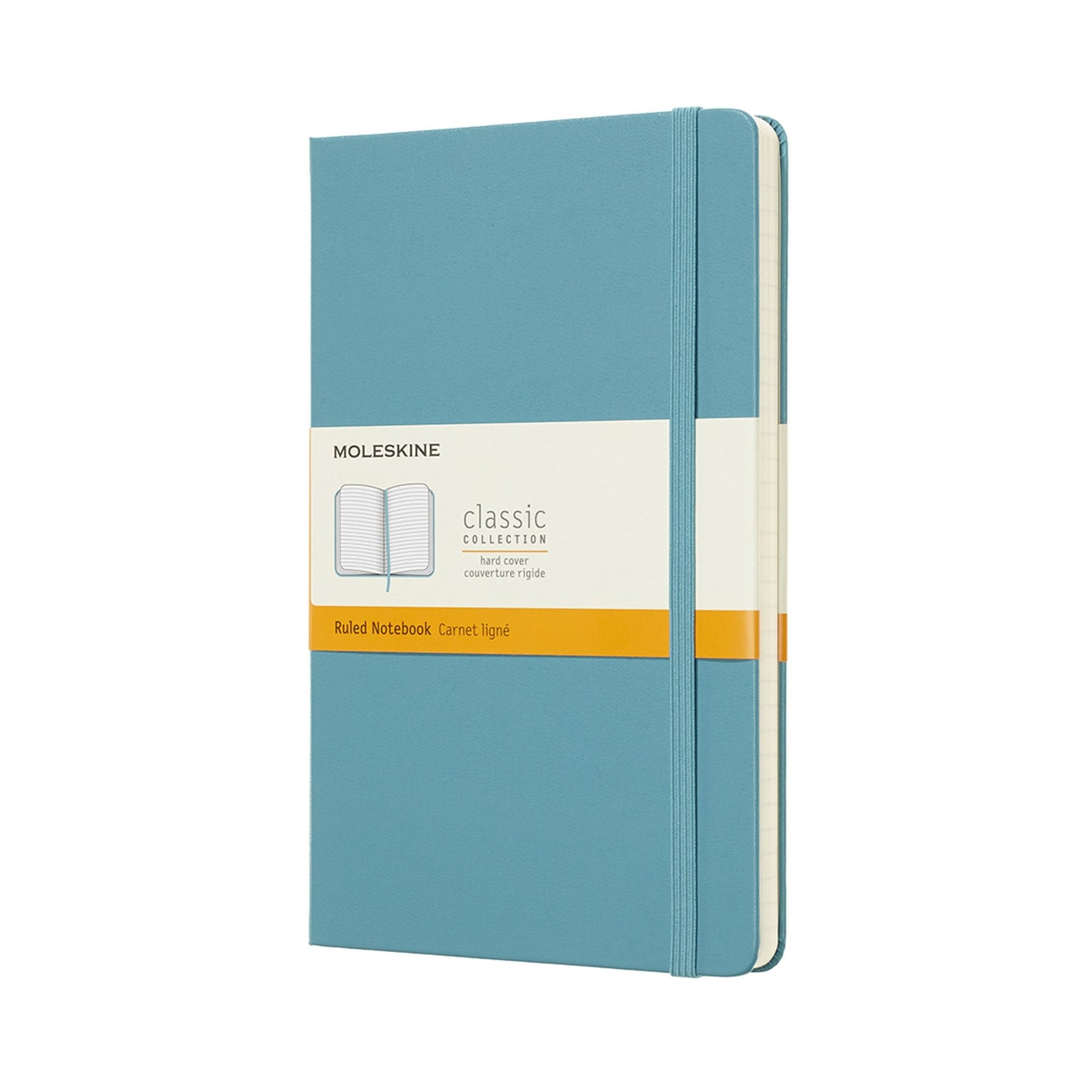 Classic Large Reef Blue Hard Cover Ruled Notebook