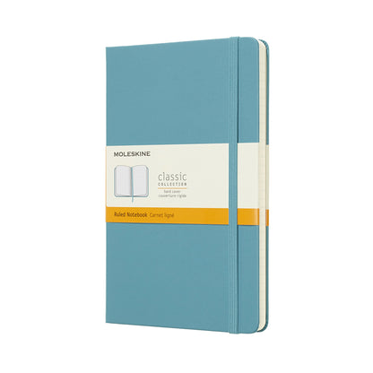 Classic Large Reef Blue Hard Cover Ruled Notebook