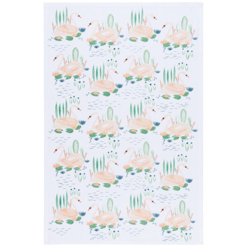 Tea Towel Swan Lake Print