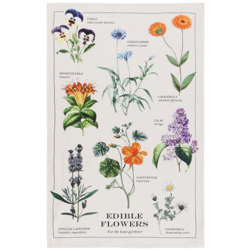 Tea Towel Edible Flowers