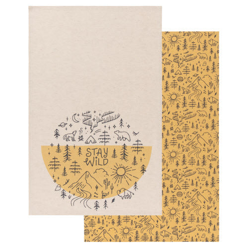 Set of 2 Tea Towel Stay Wild