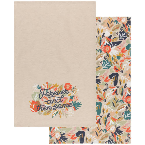 Set of 2 Tea Towel Superbloom Print