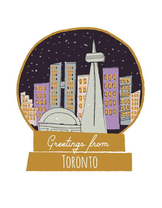 Toronto Snow Globe Card